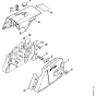 Chain sprocket cover & Shroud Assembly for Stihl MS240 Chainsaws