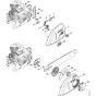 Chain tensioner & Chain sprocket cover Assembly for Stihl MS241C Chainsaws