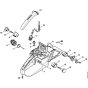 Tank housing & AV-System Assembly for Stihl MS340 Chainsaws