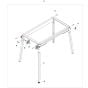 Fixed Stand Assembly for Husqvarna MS 360 Masonry Saw,