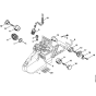 Tank housing & AV-System Assembly for Stihl MS360C Chainsaws