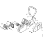 Air filter & Handlebar Assembly for Stihl MS380 Chainsaws