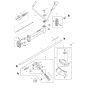 Handle, Pipe, Shield Assembly for Makita MS4211 Brushcutter