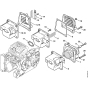 Muffler Assembly for Stihl MS460 Chainsaws