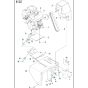 Motor Assembly for Husqvarna MS 610 Masonry Saw.