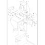 Engine Plate Assembly for Husqvarna MS 610 G Masonry Saw.