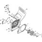 Rewind starter & Hand guard Assembly for Stihl MS651 Chainsaws