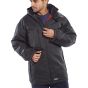 Mercury Jacket Zip-away Hood Poly/Pongee fabric Half Fleece Lined Black 4XL