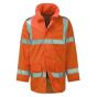 High Visibility Waterproof Jacket - Orange, Size: XX Large