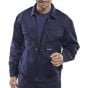 Super Click Drivers Jacket Front Zip Stud Flap Elastic Waistband NV/Blue 40