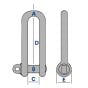 Self Colour Tested Dee Shackles - Long Type for Piling