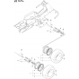 Wheels and Tires Assembly for Husqvarna PROFLEX 21 AWD Riders