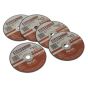 Cutting Disc Dia.75 x 2mm 10mm Bore Pack of 5 Sealey Part No. PTC/3C5