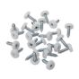 Number Plate Screw Plastic Enclosed Head 4.8 x 18mm White Pack of 50 Sealey Part No. PTNP1