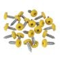 Number Plate Screw Plastic Enclosed Head 4.8 x 18mm Yellow Pack of 50 Sealey Part No. PTNP2