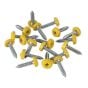 Number Plate Screw Plastic Enclosed Head 4.8 x 24mm Yellow Pack of 50 Sealey Part No. PTNP6