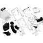 Frame & Engine Assembly for Husqvarna R152 SV Lawn Mowers