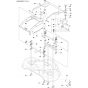 44"/112cm Cutting Deck Assembly-2 for Husqvarna R418 TS AWD Riders