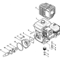 Petrol Engine, Drive Shaft for Stihl RB 300 K Cold Pressure Washers.