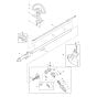 Handle, Pipe, Shield Assembly for Makita RBC281 Brushcutter