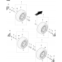 Wheels and Tires Assembly for Husqvarna RC 320Ts AWD Riders