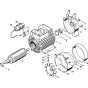 Electric Motor Assembly for Stihl RE 310 K, RE 340 K, RE 440 K Cold Pressure Washers.