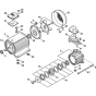 Electric Motor, Drive Housing Assembly for Stihl RE 362, RE 362 PLUS, RE 462, RE 462 PLUS Cold Pressure Washers.