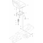 Seat Assembly for Husqvarna Rider 155 AWD Ride on Mowers