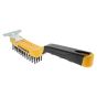 Carbon Steel Wire Brush Soft-Grip with Scraper 300mm (12in) by Roughneck - 52-042