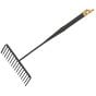 Tarmac Rake 16 Round Teeth - Tubular Steel Shaft Handled by Roughneck - 68-500Q