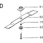 Cutting Equipment Assembly for Husqvarna Royal 46RC Consumer Lawn Mower