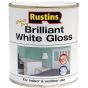 Gloss Paint Water Based White 1 Litre by Rustins - WHIGW1000