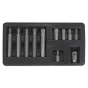 Spline Bit & Holder Set 11pc - 3/8"Sq Drive Sealey Part No. S0534