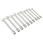 Flexi-Head Socket/Open End Spanner Set 10pc Metric Sealey Part No. S0859