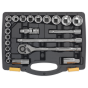 Socket Set 22pc 1/2"Sq Drive 6pt WallDrive Metric Sealey Part No. S0913
