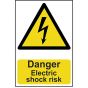 Danger Electric Shock Risk - PVC 200 x 300mm by Scan - 750