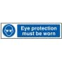 Eye Protection Must Be Worn - PVC 200 x 50mm by Scan - 5001