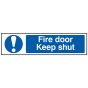 Fire Door Keep Shut - PVC 200 x 50mm by Scan - 5004