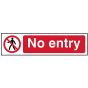 No Entry - PVC 200 x 50mm by Scan - 5052