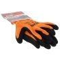 Hi-Vis Orange Foam Latex Coated Gloves Size 8 Medium