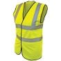 Scan High-Visibility Yellow Waistcoat with Panels that Reflect Light