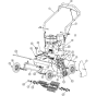 Chassis, Engine and Pulleys Assembly-1 for Husqvarna SD18 Lawn Care Equipment