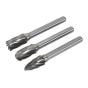 Tungsten Carbide Rotary Burr Set 3pc Ripper/Coarse Sealey Part No. SDBCK3