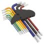 TRX-Star Key Set 9pc Colour-Coded Long Sealey Part No. AK7193