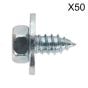 Acme Screw with Captive Washer #14 x 1/2" Zinc BS 7976/6903/B Pack of 100 Sealey Part No. ASW141