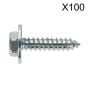 Acme Screw with Captive Washer #8 x 3/4" Zinc BS 7976/6903/B Pack of 100 Sealey Part No. ASW8