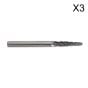 Micro Carbide Burr Ball Nose Taper 3mm Pack of 3 Sealey Part No. MCB004