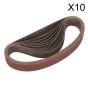 Sanding Belt 30 x 540mm 80Grit Pack of 10 Sealey Part No. SB003