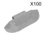 Wheel Weight 20g Hammer-On Zinc for Steel Wheels Pack of 100