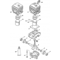 Crankcase, Cylinder Assembly for Stihl SR200-Z Mistblower